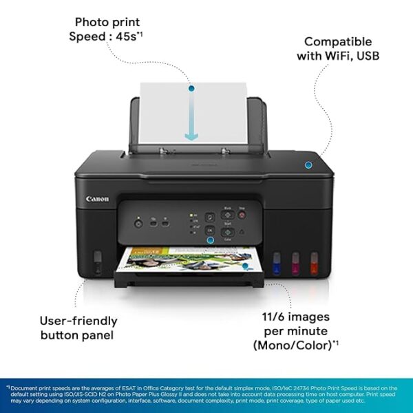 Canon PIXMA MegaTank G3730 All-in-one (Print, Scan, Copy) Wireless Inktank Printer - Image 3
