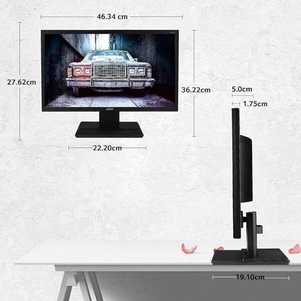 Acer V206HQLA 19.5 Inch(49.5cm) (1600 X 900) Pixels Resolution HD+ LCD Monitor with LED Backlight - Image 3